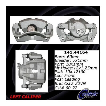 Centric Centric Semi-Loaded Brake Caliper, Centric Parts 141.44164 141.44164